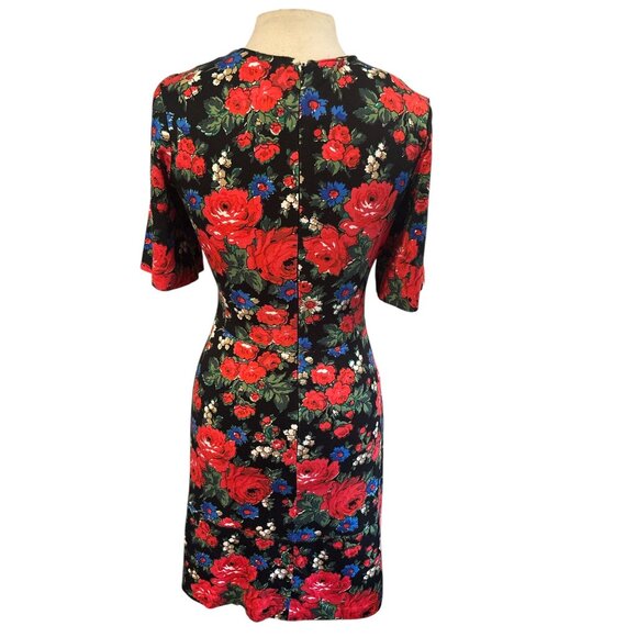 Floral Print Warehouse Dress Size 4 Viscose Blend Short Sleeve - Picture 3 of 8